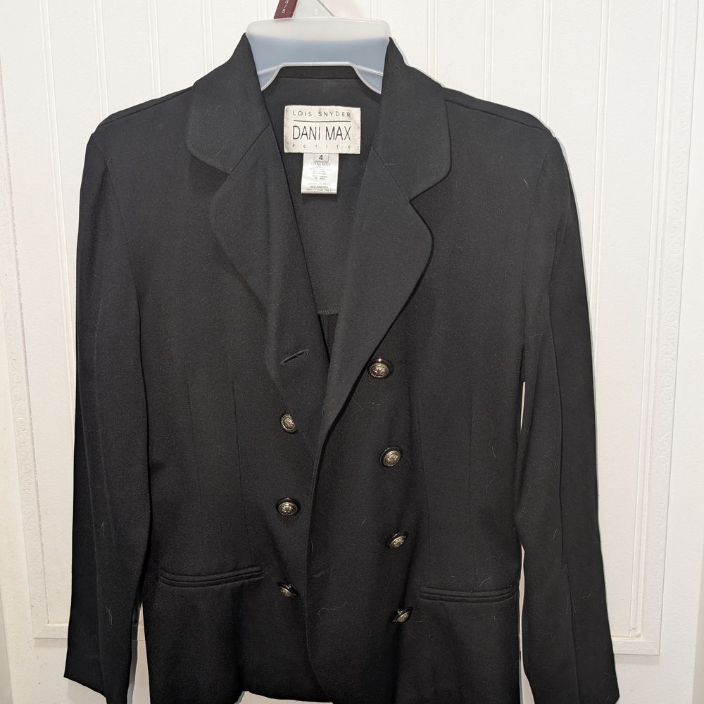 Dani mBlack Double-Breasted Pea Coat